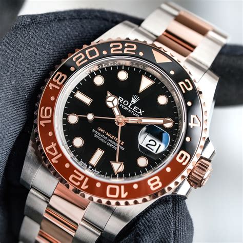 rolex gmt-master ii rose gold|rolex gmt master time zone.